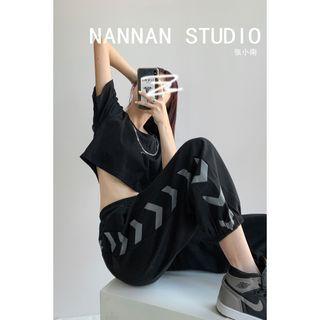 Arrow-print Loose Sweatpants