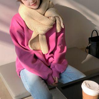 Crew-neck Pullover Pink - One Size