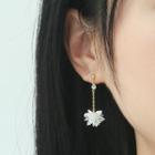 925 Sterling Silver Faux Crystal Dangle Earring 1 Pair - Earring - Snowflake - One Size