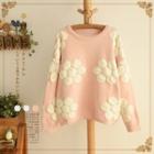 Flower Applique Sweater