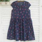 Short-sleeve Cherry Print A-line Dress