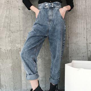 Straight-fit High Waist Jeans