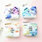 Lettering Watercolor Print Coin Purse