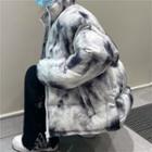 Tie Dye Loose-fit Padded Jacket As Shown In Figure - One Size