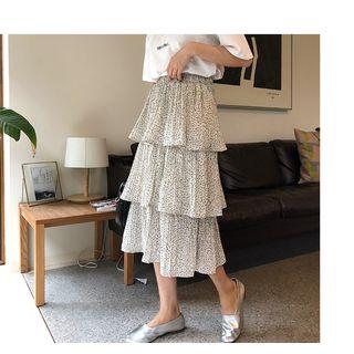 Floral Printed Layered Skirt