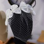 Wedding Ruffle Mesh Headband White - One Size
