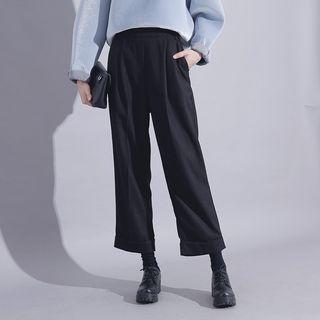 Loose-fit Cropped Wool Pants
