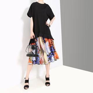 Panel Ruffle Dress