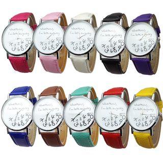 Number Print Strap Watch