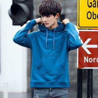 Contrast Stripe Hooded Top