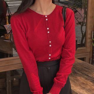 Scalloped Woolen Cardigan