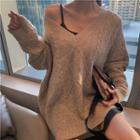 Oversize Cable-knit Sweater Almond - One Size
