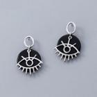 925 Sterling Silver Eye & Disc Dangle Earring As Shown In Figure - One Size