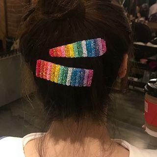 Rainbow Faux Crystal Hair Clip
