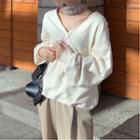 V-neck Pullover Almond - One Size