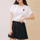 Short-sleeve T-shirt / Mini A-line Pleated Skirt / Set