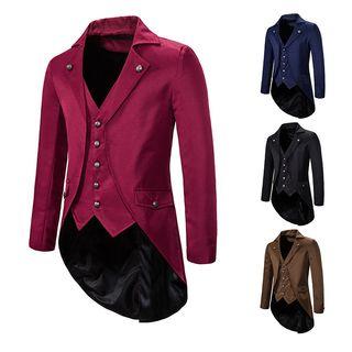 Mock Two-piece Button Blazer