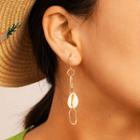 Alloy Shell Dangle Earring 1 Pair - 8081 - One Size