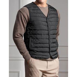 V-neck Duck Down Padded Vest