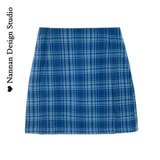 High-waist Checker Mini Pencil Skirt In 8 Colors