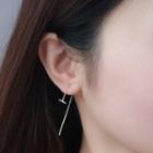 925 Sterling Silver Geometric Fringed Earring