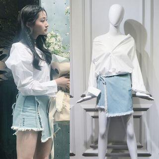 Loose-fit Shirt / Denim Skirt