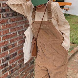 Plain Corduroy Straight Leg Dungaree