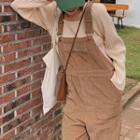 Plain Corduroy Straight Leg Dungaree
