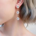 Faux Pearl Flower Dangle Earring 1 Pair - S925 Silver - One Size