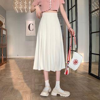 Accordion Pleat A-line Semi Skirt
