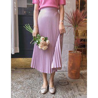 Dali Hotel Accordion-pleat Maxi Skirt