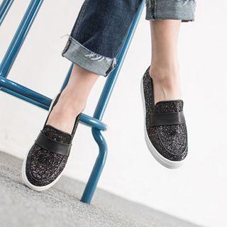 Glittered Platform Sneakers
