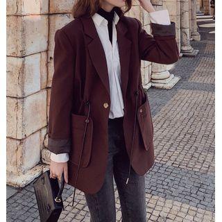Single Breasted Drawcord Blazer