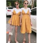 Set: Short-sleeve T-shirt + Strappy Mini / Midi Dress