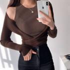 Long Sleeve Wrapped Crop Top With Tank Top