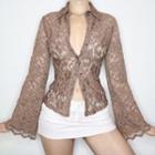 Plain Lace Long Sleeve Shirt