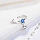 Star Open Ring Platinum Plating - One Size