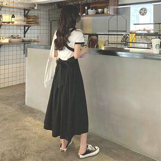Tie Back Jumper Skirt Black - One Size