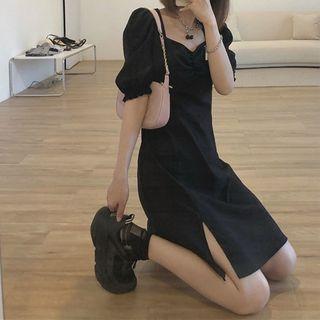 Short-sleeve Plain Midi Dress / Mini Dress / Camisole