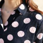 Collared Striped- Dot Top