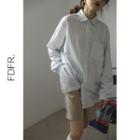 Striped Long-sleeved Shirt Stripe - Blue - One Size