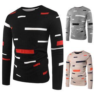Color Panel Long-sleeve Sweater