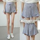 Mock Two-pieces Striped Skort