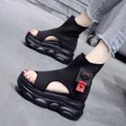 Platform Wedge Cutout Sandals