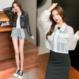 Cropped Sheer Jacket