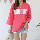 Nobody Printed Boxy-fit T-shirt