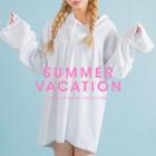 Hooded Boxy-fit Cotton Mini Dress