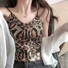 Sequined Animal Printed Camisole