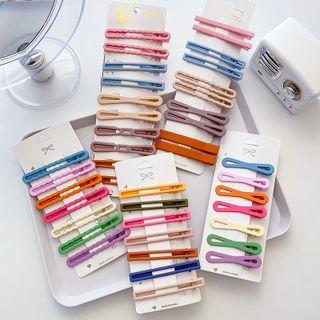Set: Plain Cut-out Hair Clip
