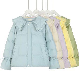 Ruffle-trim Padded Jacket In 5 Colors